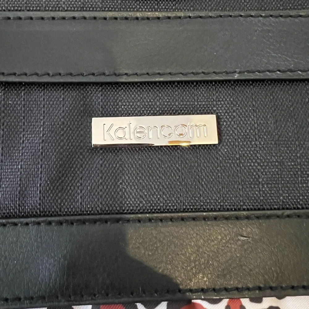Kalencom Nola Tote Black and Leopard Print Diaper Bag
